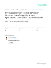 Twin Research and Human GeneticsVolume 12 Number 2  pp. 180