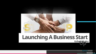 Launching A Business Start Up Module 3 Uche