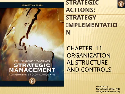 PART 3: STRATEGIC ACTIONS: STRATEGY IMPLEMENTATION