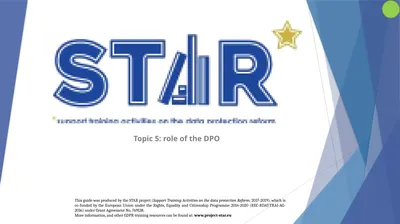 Topic 5: role of the DPO Guidance for using these
