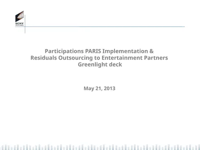 Participations PARIS Implementation & Residuals