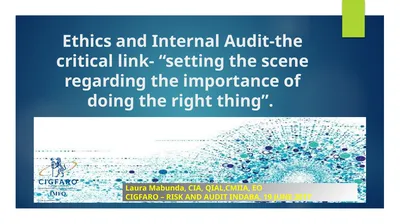 Ethics and Internal Audit-the critical link-