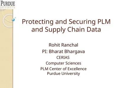 Protecting and Securing PLM and Supply Chain Data