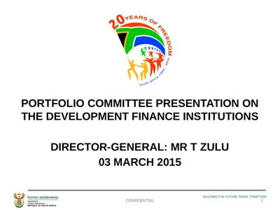 PORTFOLIO COMMITTEE PRESENTATION ON THE