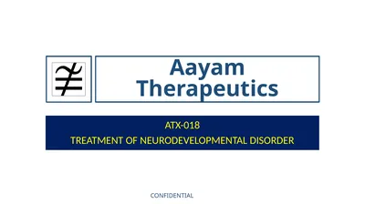 ATX-018 TREATMENT OF NEURODEVELOPMENTAL DISORDER
