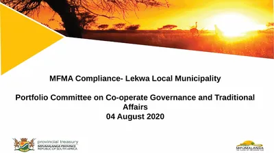 MFMA Compliance- Lekwa Local Municipality