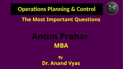Operations Planning & Control The Most Important