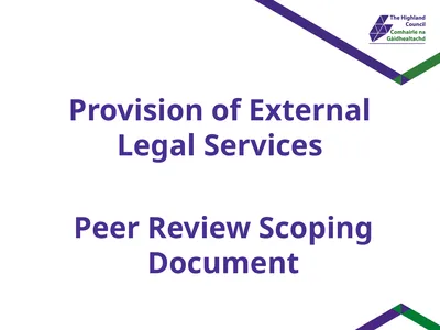 Provision of External Legal Services Peer Review