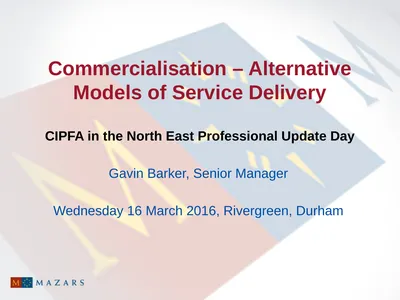 Commercialisation – Alternative Models of Service