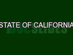 STATE OF CALIFORNIA
