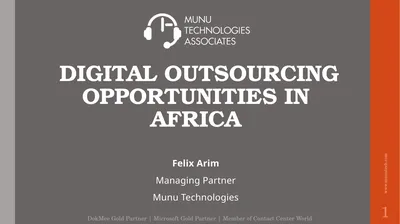 DIGITAL OUTSOURCING OPPORTUNITIES IN AFRICA Felix