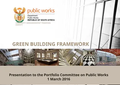 Presentation to the Portfolio Committee on Public