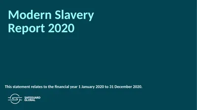 Modern Slavery Report 2020 This statement relates