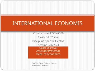 Course code- ECONA306 Class- BA 3rd year