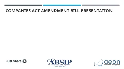 Companies Act amendment bill Presentation Aeon