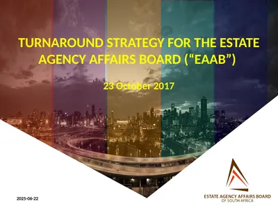 TURNAROUND STRATEGY FOR THE ESTATE AGENCY AFFAIRS