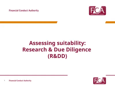Assessing suitability: Research & Due Diligence