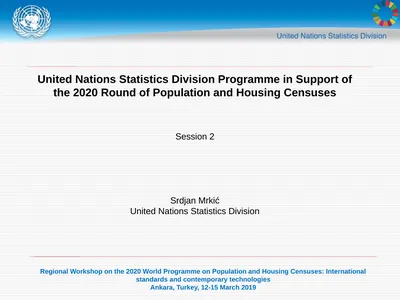 United Nations Statistics Division Programme in