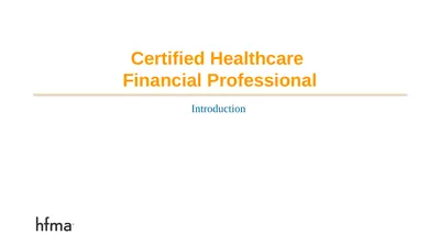 Certified Healthcare Financial Professional