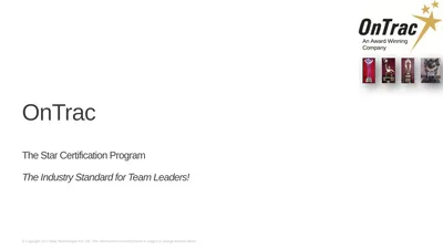 OnTrac The Star Certification Program The Industry