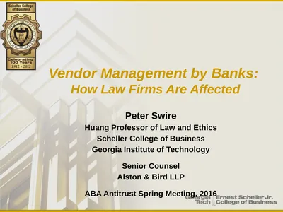 Vendor Management by Banks: How Law Firms Are