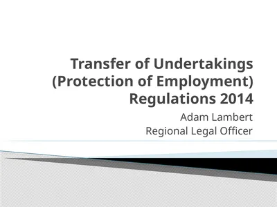Transfer of Undertakings (Protection of