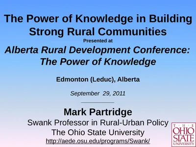 1 The Power of Knowledge in Building Strong Rural