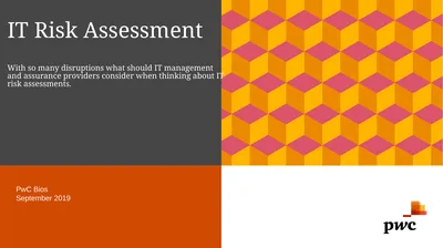 IT Risk Assessment With so many disruptions what