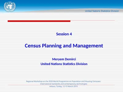 Session 4 Census Planning and Management Meryem