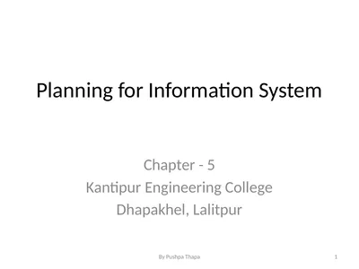 Planning for Information System Chapter - 5