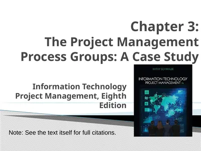 Chapter 3: The Project Management Process Groups: