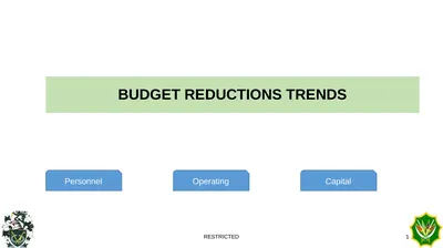 BUDGET REDUCTIONS TRENDS RESTRICTED 1 Personnel