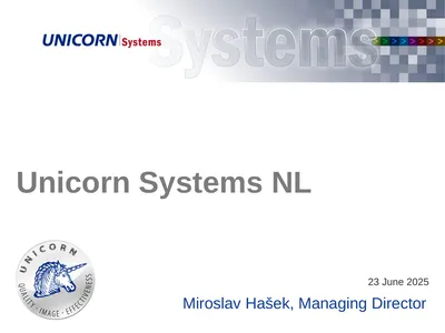 Unicorn Systems NL Miroslav Hašek, Managing