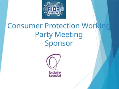 Consumer Protection Working Party Meeting Sponsor