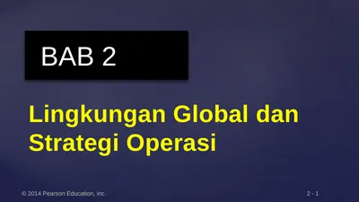 Lingkungan Global dan Strategi Operasi BAB 2
