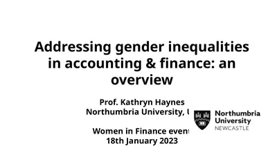 Addressing gender inequalities in accounting &