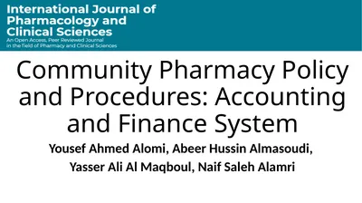 Community Pharmacy Policy and Procedures: