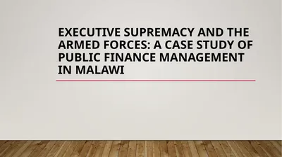 Executive Supremacy and the Armed Forces: A Case