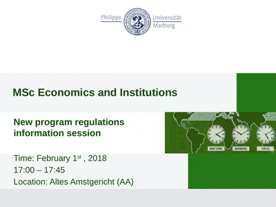 MSc Economics and Institutions New program
