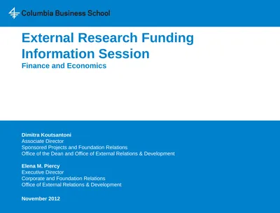 External Research Funding Information Session