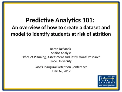 Predictive Analytics 101: An overview of how to