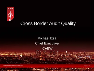 Michael Izza Chief Executive ICAEW Cross Border