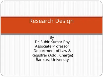 By Dr. Subir Kumar Roy Associate Professor,