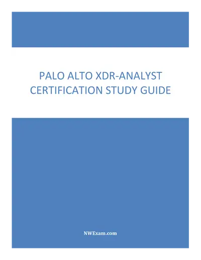Palo Alto XDR-Analyst Certification Study Guide