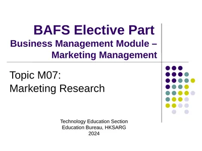 Topic M07: Marketing Research Technology Education