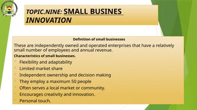 TOPIC.NINE: SMALL BUSINES INNOVATION. Definition