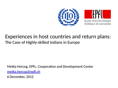 Experiences in host countries and return plans: