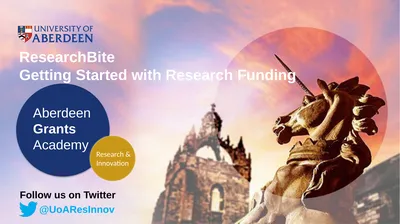 ResearchBite Getting Started with Research Funding