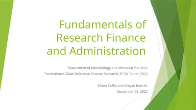 Fundamentals of Research Finance and
