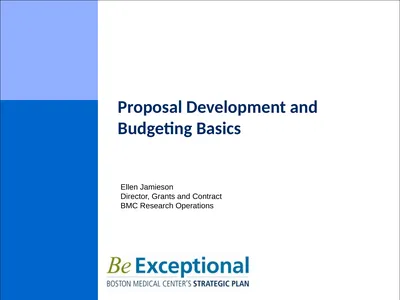 Proposal Development and Budgeting Basics Ellen